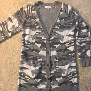 Lucky Brand camouflage cardigan